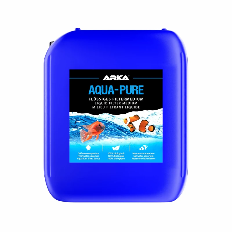 Aquarium water clarifier – ARKA Aqua-Pure 5000 ml – clears cloudy water & removes particles – 100% biological with filter bacteria – plant safe – for freshwater & marine tanks – for healthy water