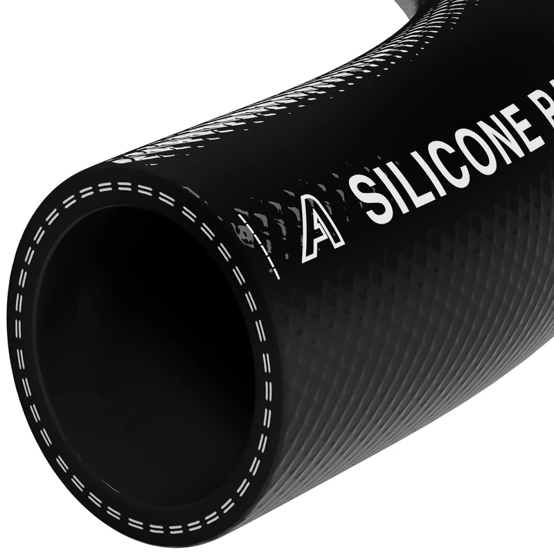 19mm x 27mm Silicone 2 Ply Rubber Flexible Hose 4 Metre Heater Radiator Coolant Vacuum Water Air Tubing Black