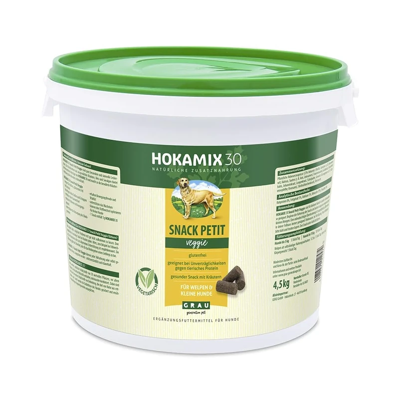 Grau - the Original - HOKAMIX30 Snack Petit Veggie, healthy veggie snack with 30 important herbs, 1 pack (1 x 4,5kg), complementary food for dogs