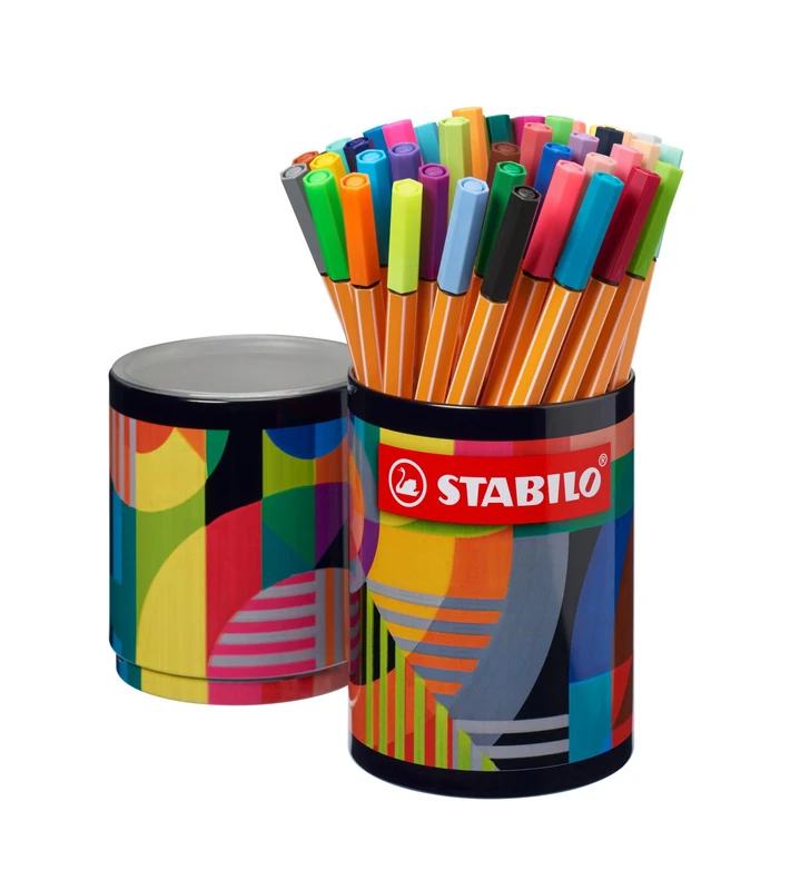 STABILO point 88 - Fineliner - ARTY - Tin of 45 - Assorted Colours