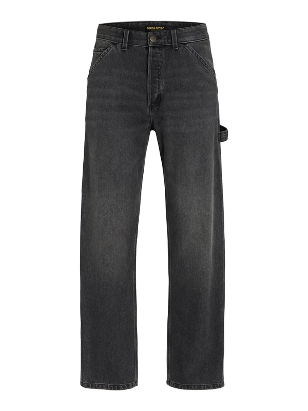 JACK & JONES Jjieddie Jjcarpenter SBD 716, Black Denim, 33 W/32 L