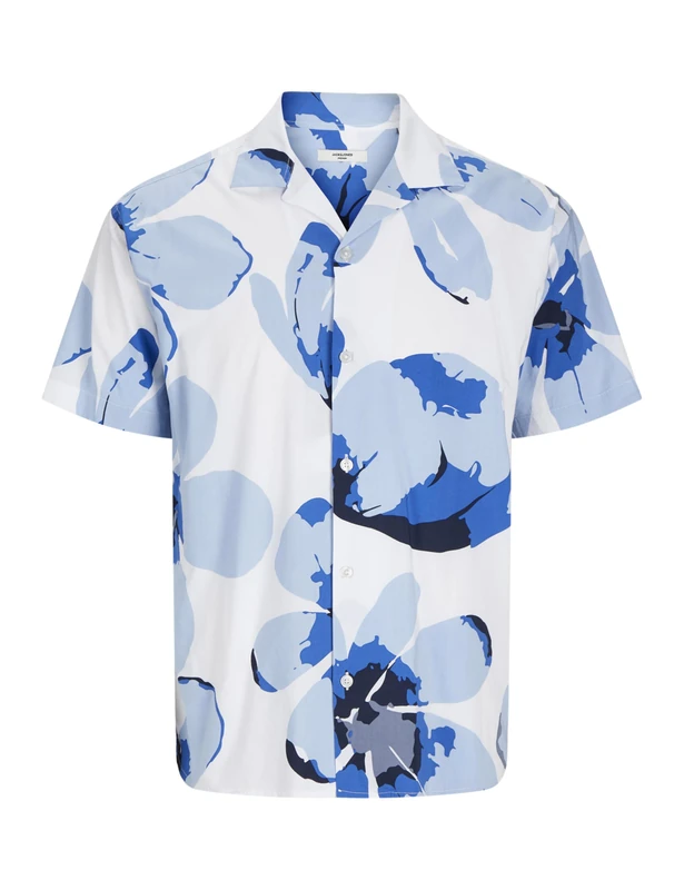 JACK & JONES Men's Relaxed Fit Shirt, Chambray Blue/fit: Relaxed fit, L - Image 1