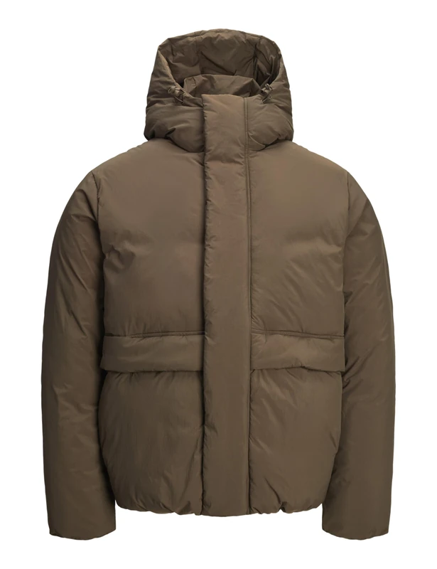 JACK&JONES JPRCCBOLTON Men's Short Puffer Jacket, Slate Black, S, Slate Black, S