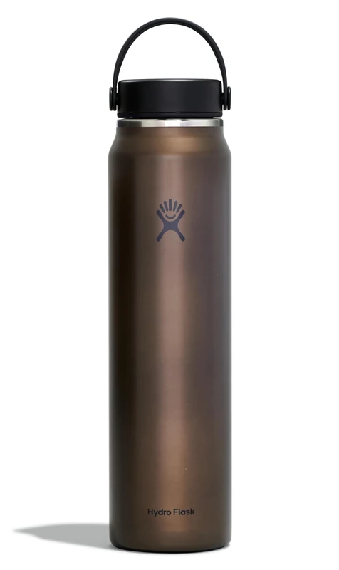 Hydro Flask - Lightweight Water Bottle 1180 ml (40 oz) Trail Series - Vacuum Insulated Stainless Steel Reusable Water Bottle with Leakproof Flex Cap - Wide Mouth - Obsidian