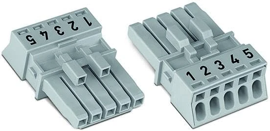 WAGO 890-245 Mains Connector 890 Socket Total Number of Poles 5 16A Grey Pack of 50
