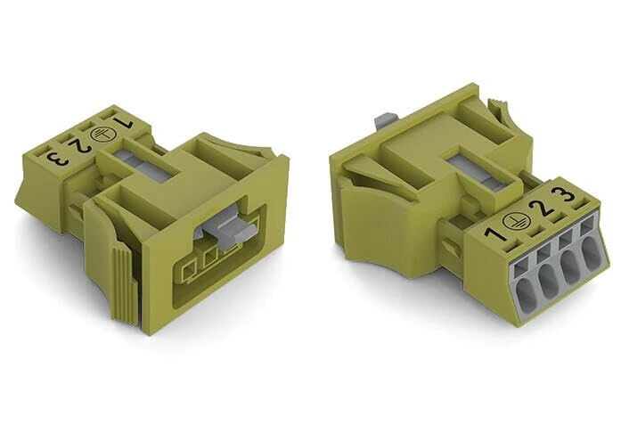 WAGO 890-764/073-000 Mains Connector 890 Socket Total Number of Poles 4 16A Light Green 50 Pieces