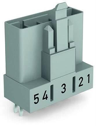 WAGO Winsta Mini 890-855 Mains Connector Vertical Installation Total Number of Poles 5 16A Grey 100S