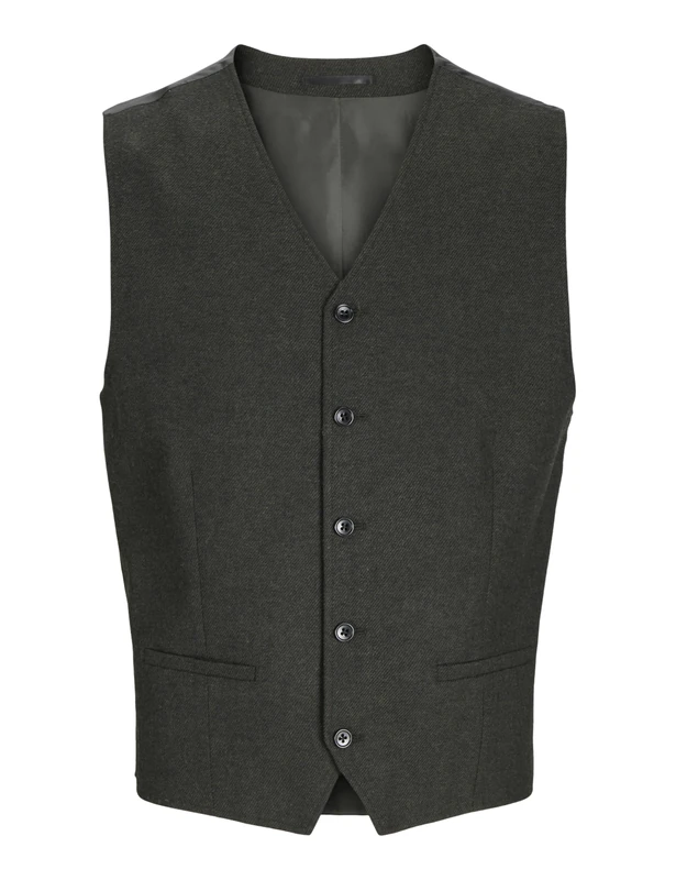 JACK & JONES Men's Jprwinter Twill Waistcoat Suit Vest, Peat/fit: Slim fit, 52 - Image 1
