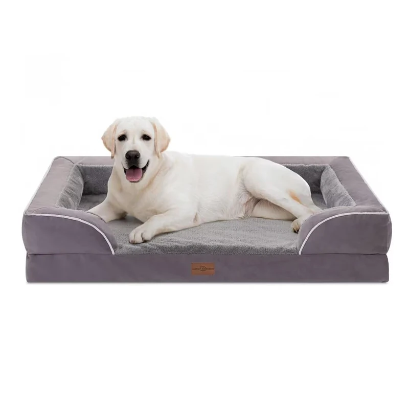 Comfort Expression Jumbo Dog Bed for Extra Large Dogs, Waterproof Orthopedic Dog Bed, Large Breed Dogs Beds, PV Washable Sofa Beds with Removable Cover & Non-Slip Bottom