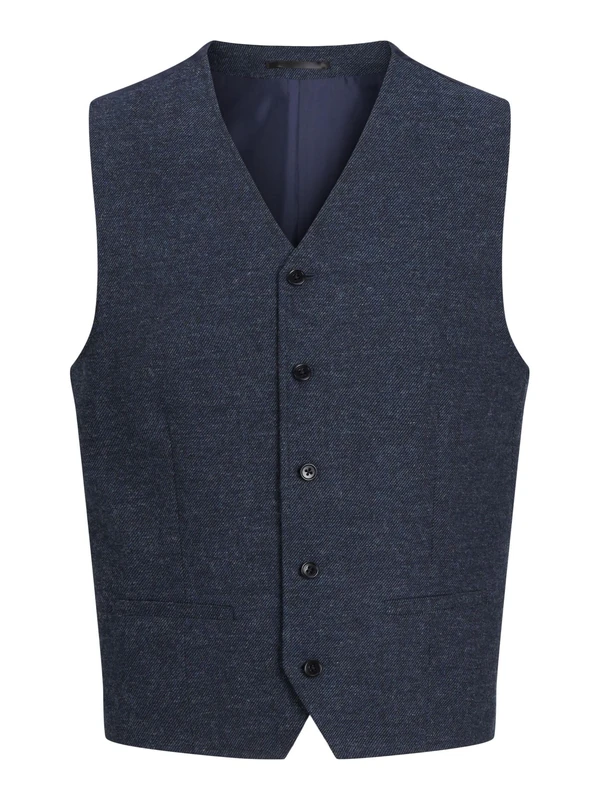 JACK&JONES Jprwinter Twill Waistcoat, Dark navy/fit: slim fit, 48 cm