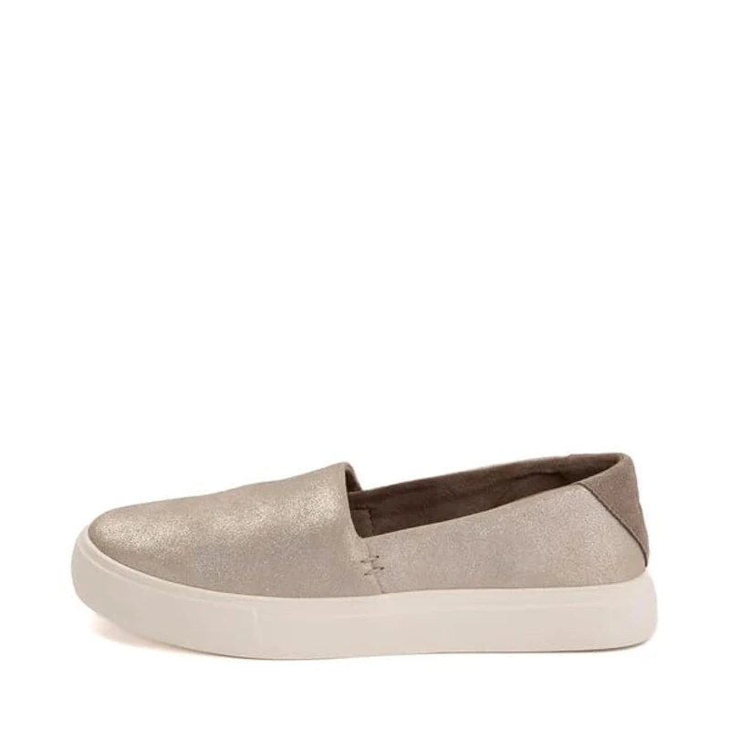 TOMS Women's Kameron Slip On Sneaker, Champagne Metallic Suede/Suede, 3.5 UK