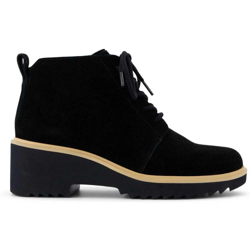 TOMS Women's Maude Lace Up Fashion Boot, Black Suede, 8 UK
