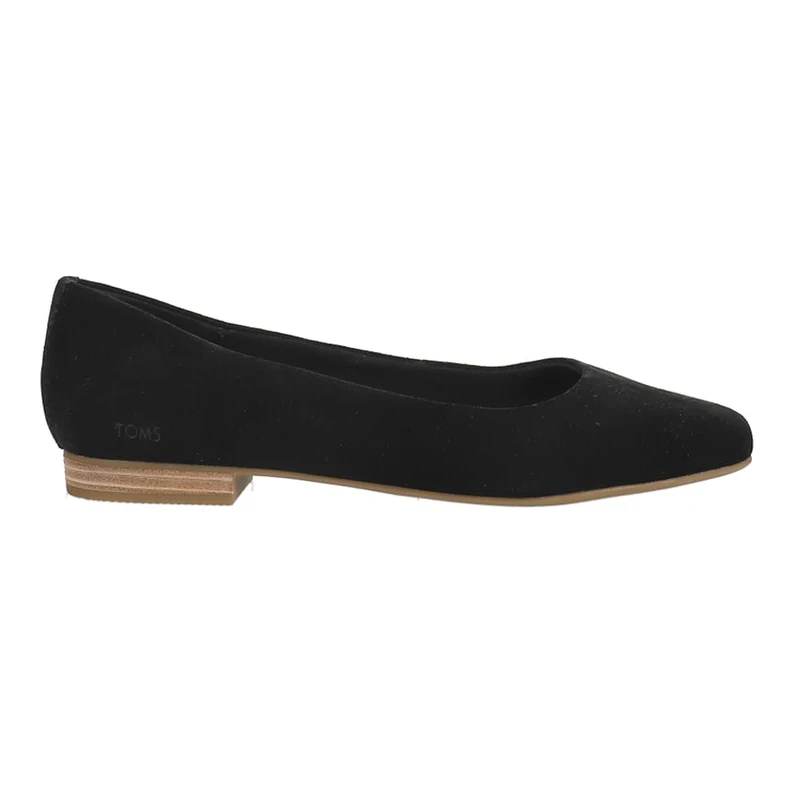 TOMS Women's Briella Ballet Flat, Black Suede, 7.5 UK