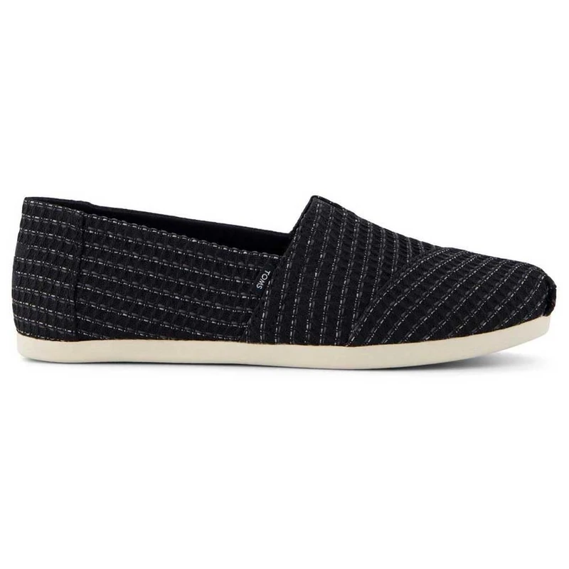 TOMS Women's Alpargata CloudBound Espadrille Loafer Flat, Black Repreve Waffle, 6.5 UK