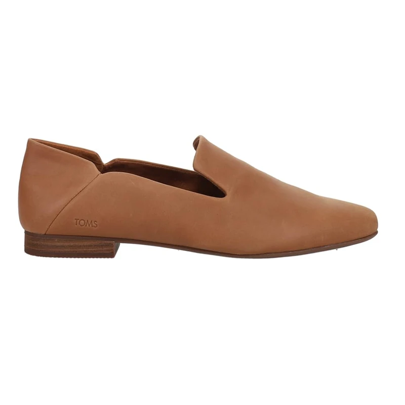 TOMS Women's Lara Loafer Flat, Brown Sugar Leather, 4 UK
