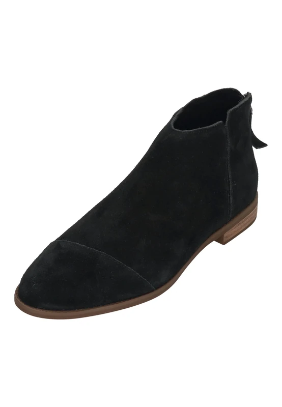 TOMS Goldie Textile Women's Black Heeled Ankle Boots - UK 6
