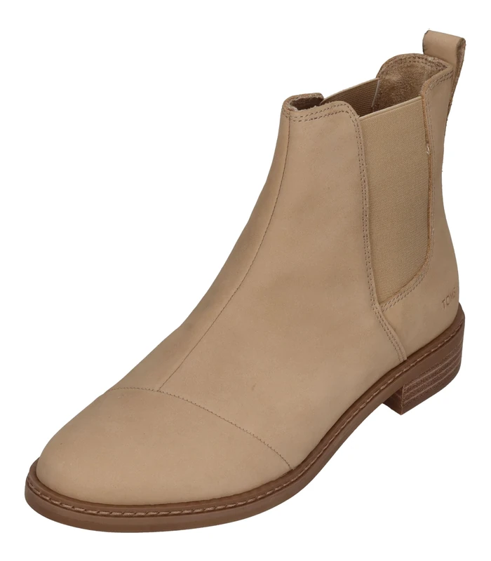 TOMS Women's Charlie Chelsea Boot, Oatmeal Nubuck Leather, 10 UK
