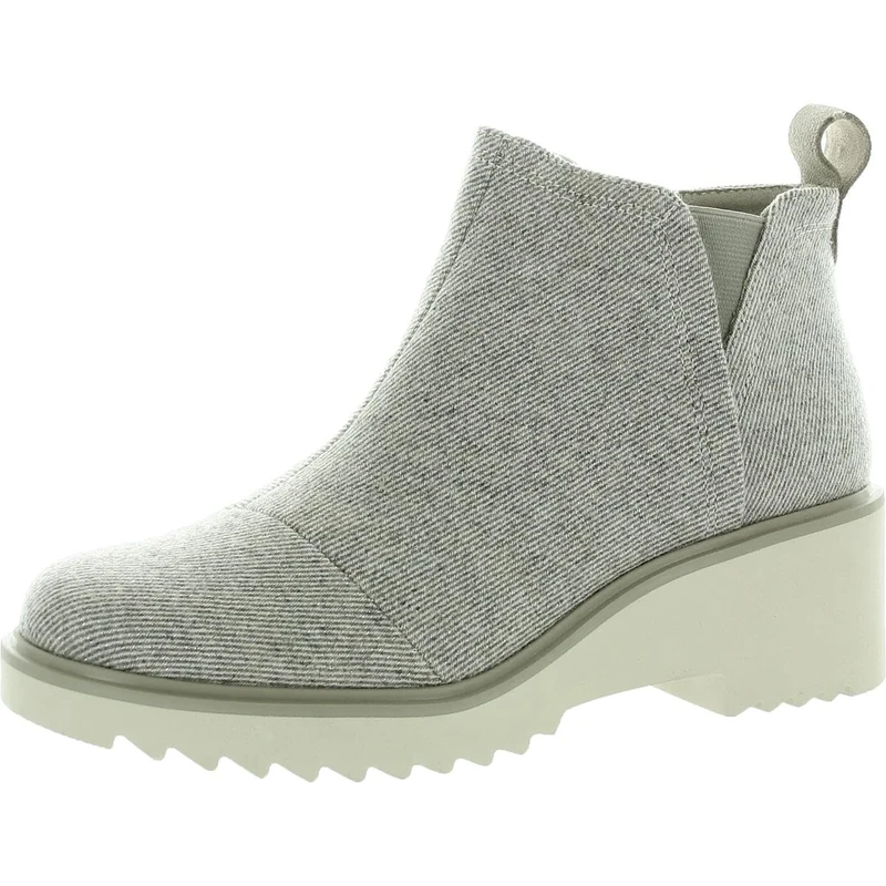 TOMS Women's Mid-Wedge Bootie for Sustainable Comfort - Stylish Eco-Friendly Fashion with Suede and Textile Uppers