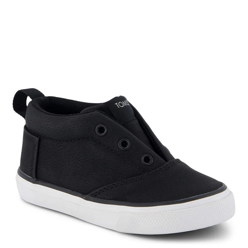 TOMS Tiny Unisex Fenix Mid Sneaker, Black Microsuede, 8 UK - Image 1