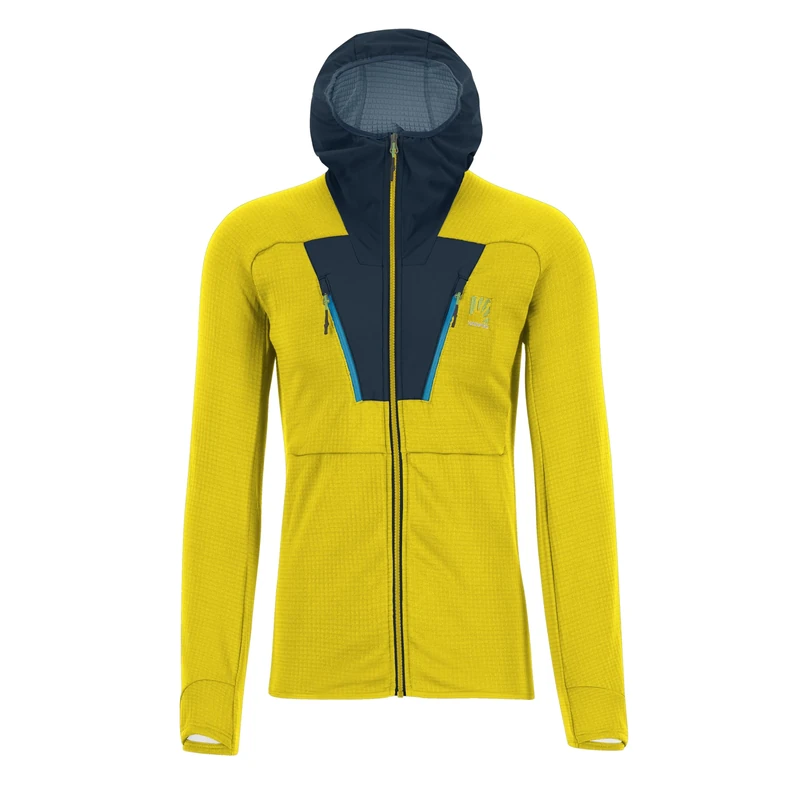 KARPOS 2531013-052 HIGHEST HOODIE FL Sweatshirt Men's SULPHUR/MIDNIGHT Size M