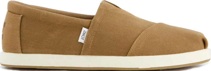 TOMS Men's ALP FWD Espadrille Loafer Flat, Toffee Recycled Cotton Waxed Canvas, 13 UK
