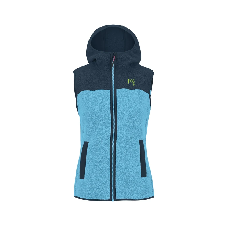 KARPOS 2532045-071 80'S HOODIE W VEST Sweatshirt Women's BLUE ATOLL/MIDNIGHT Size XS