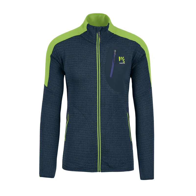 Karpos 2501043-073 PUEZ FLEECE Sweatshirt Men's MIDNIGHT/GREEN FLASH Size M