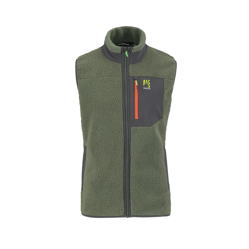 KARPOS 2531045-024 80'S FLEECE VEST Sweatshirt Men's THYME/BLACK SAND Size L
