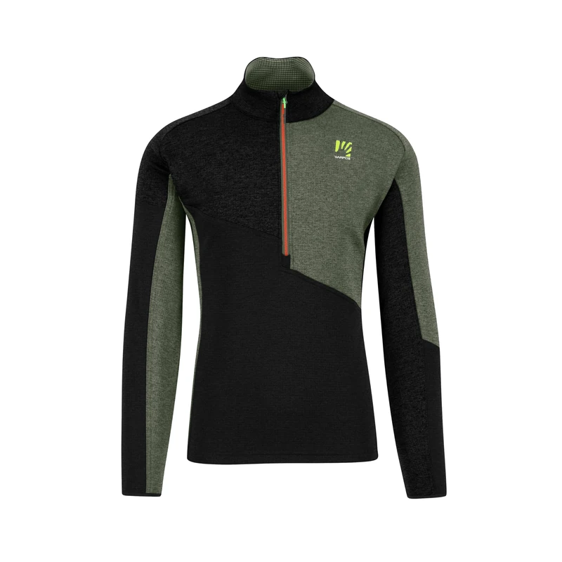 KARPOS 2531022-024 FEDERA H.-Z FLEECE Sweatshirt Men's BLACK/BLACK SAND/THYME Size 3XL