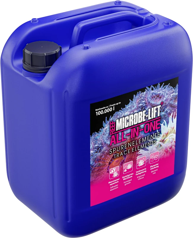 Coral Supplement Reef Aquarium – ARKA All-In-One 5000ml – complete dosing with calcium, iodine, strontium & vitamins – over 70 nutrients for growth, colour & vitality – ideal for SPS, LPS & soft coral