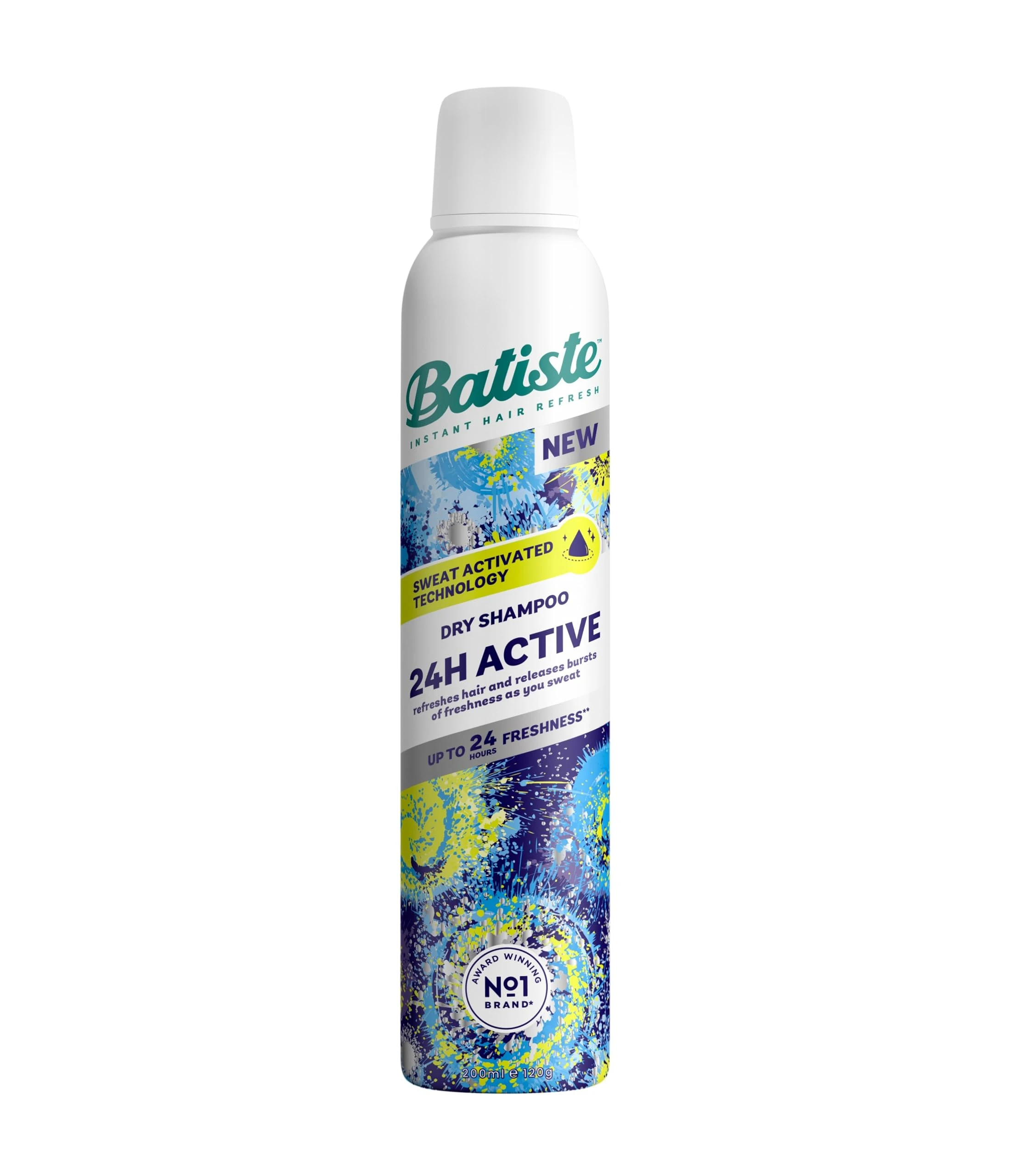 Batiste Dry Shampoo, 24H Active Waterless Shampoo, No Rinse Shampoo Hair Spray with Uplifting Fragrance, Sweat Activated Dry Shampoo Spray, Vegan Friendly & Invisible, by Batiste Hair Care – 200ml