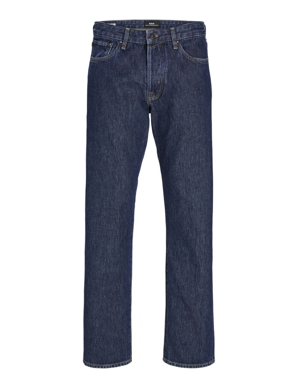 JACK & JONES Male Regular Fit Jeans Relaxed Fit Jeans, Dark Denim Blue, 33 W/32 L