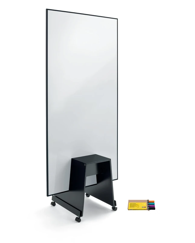 SIGEL MUB08 Meet up Bundle Single-use, incl. 2X Agile whiteboard Meet up with Black Frame, 1x Stand Meet up, 1x Starter Set