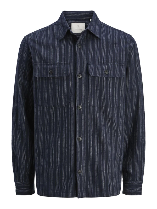 JACK & JONES Men's Male Comfort Fit Overshirt Shirt Jacket, Night Sky, L