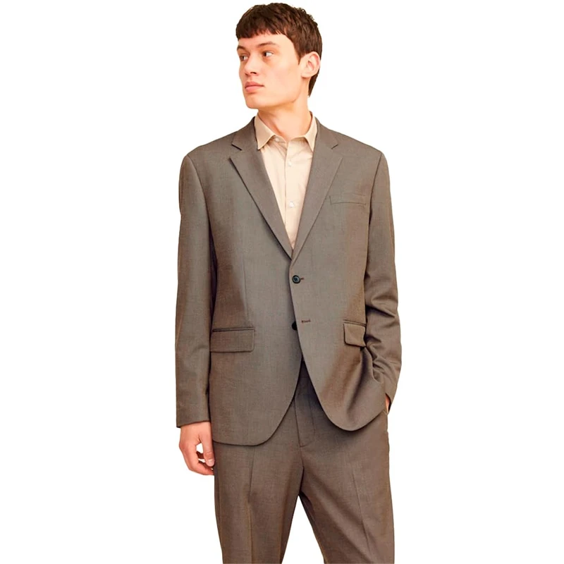 Single-breasted blazer JPRBUSHWICK Regular Fit Blazer Greige, 56