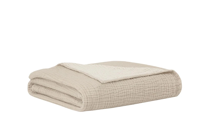 Hibboux Standard Muslin Blanket, 90 x 110 cm, Beige