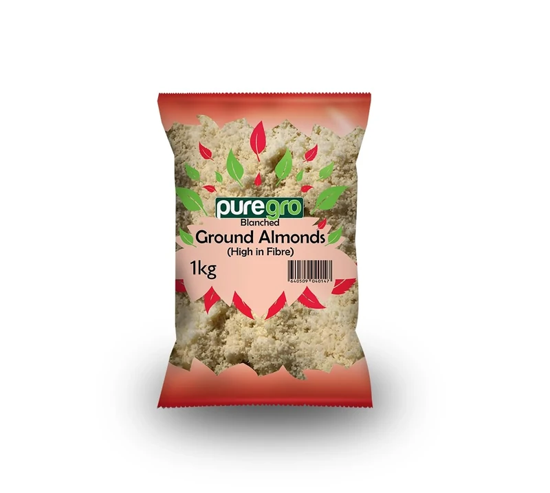 Puregro Blanched Ground Almonds 1kg (Pack of 1) | Premium Quality Almond Flour | Great Addition for a Keto Diet | High in Fiber | High in Protein | Great Source of Calcium & Vitamin E