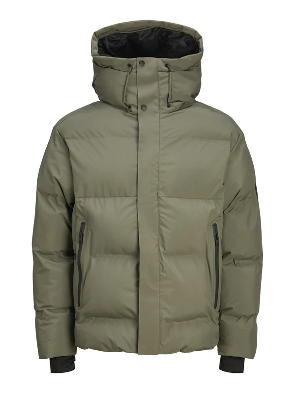 JACK&JONES JCOALPHA Men's Short Puffer SN Puffer Jacket, Dusty Olive, XS, Dusty Olive, XS