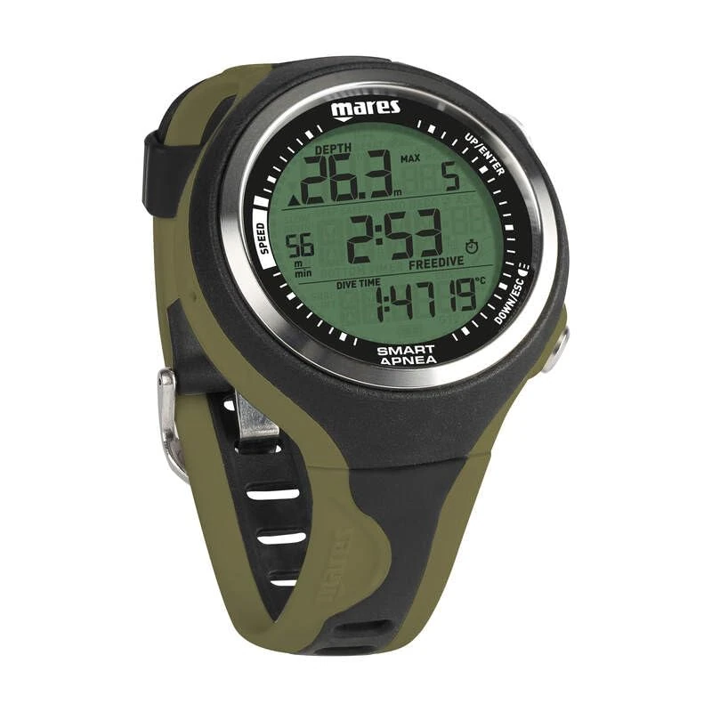 Mares Smart Apnea Adult Freediving Computer, Black and Green