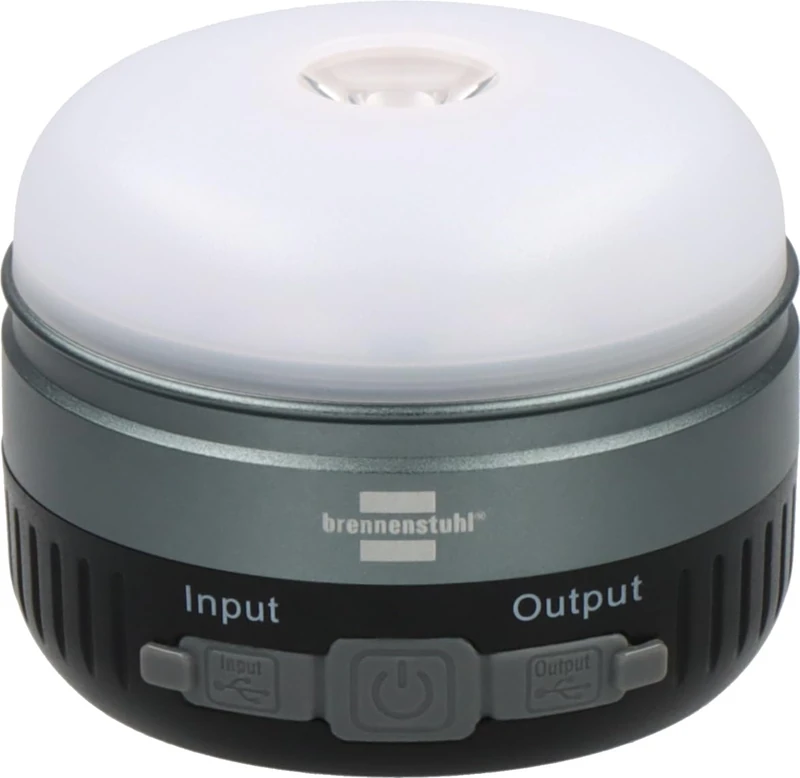 Brennenstuhl Rechargeable LED Outdoor Light OLI 400 AS (Camping Light IP54 with 450lm, dimmable, 2 Exchangeable Rechargeable Batteries 18500, Powerbank, USB C Charging Cable)