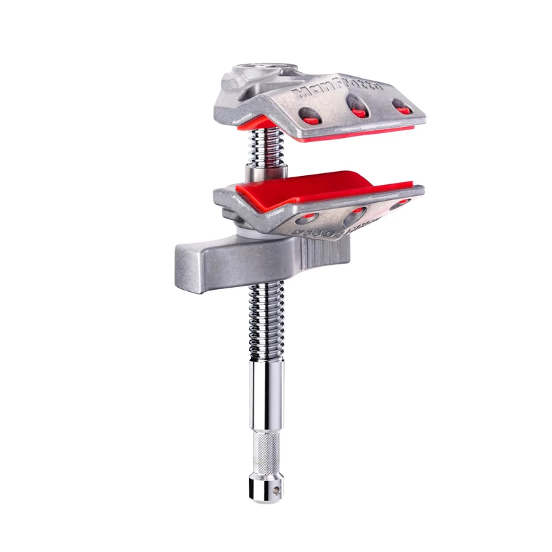 Manfrotto 2" End Vice Jaw Clamp, Heavy Duty End Jaw Clamp, 2-inch / 5cm Opening Capacity, 110lbs / 50kg MaxPayload, 5/8” / 16mm Baby Pin, to support Lighting Fixtures, Lighting Controls, Camera Rigs, C50EJ