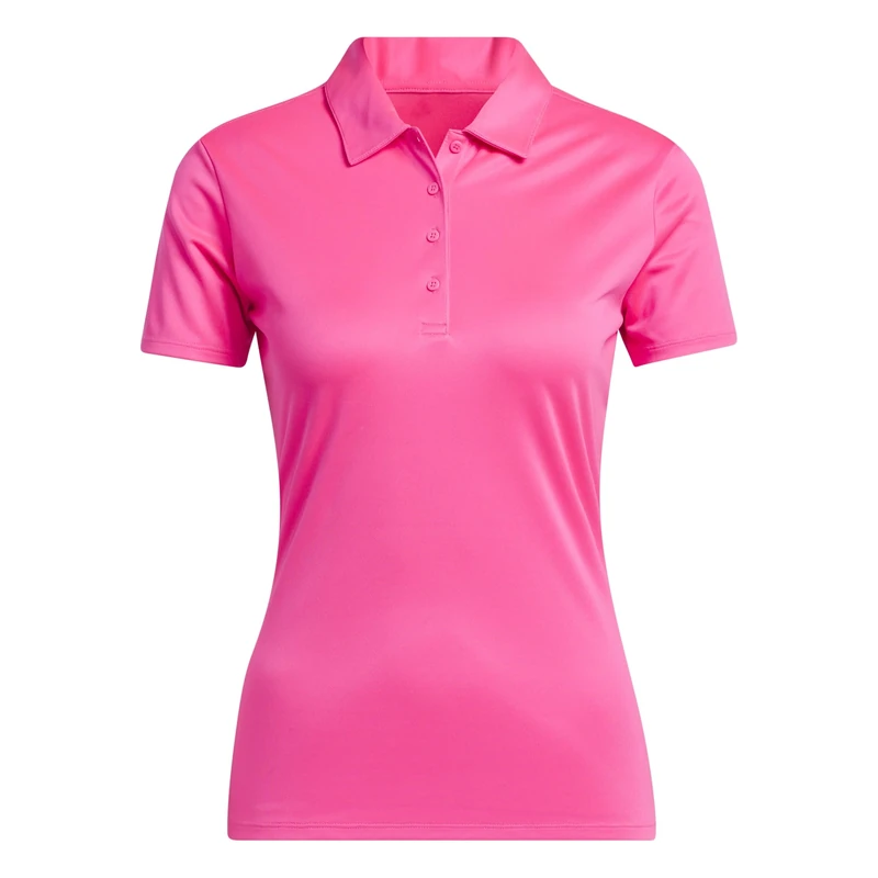 adidas Women's Women's Solid Performance Short Sleeve Polo Shirt, Solar Pink, XS