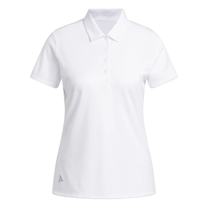 adidas Women's Women's Solid Performance Short Sleeve Polo Shirt, White, XS
