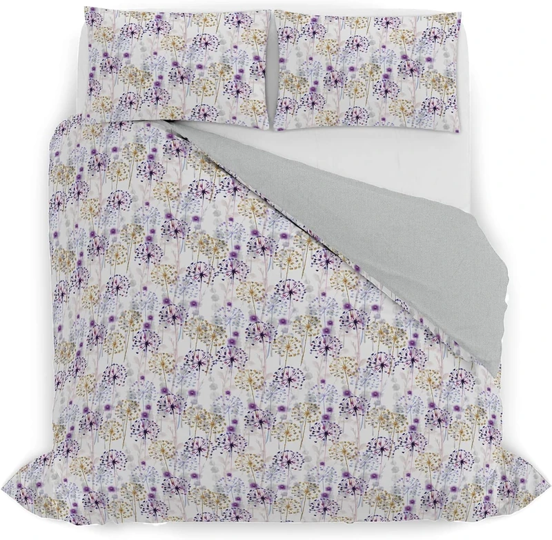 Italian Bed Linen Watercolor Duvet Cover Set, 10, Double