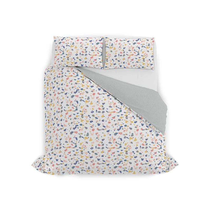 Italian Bed Linen Watercolor Duvet Cover Set, 17, Double