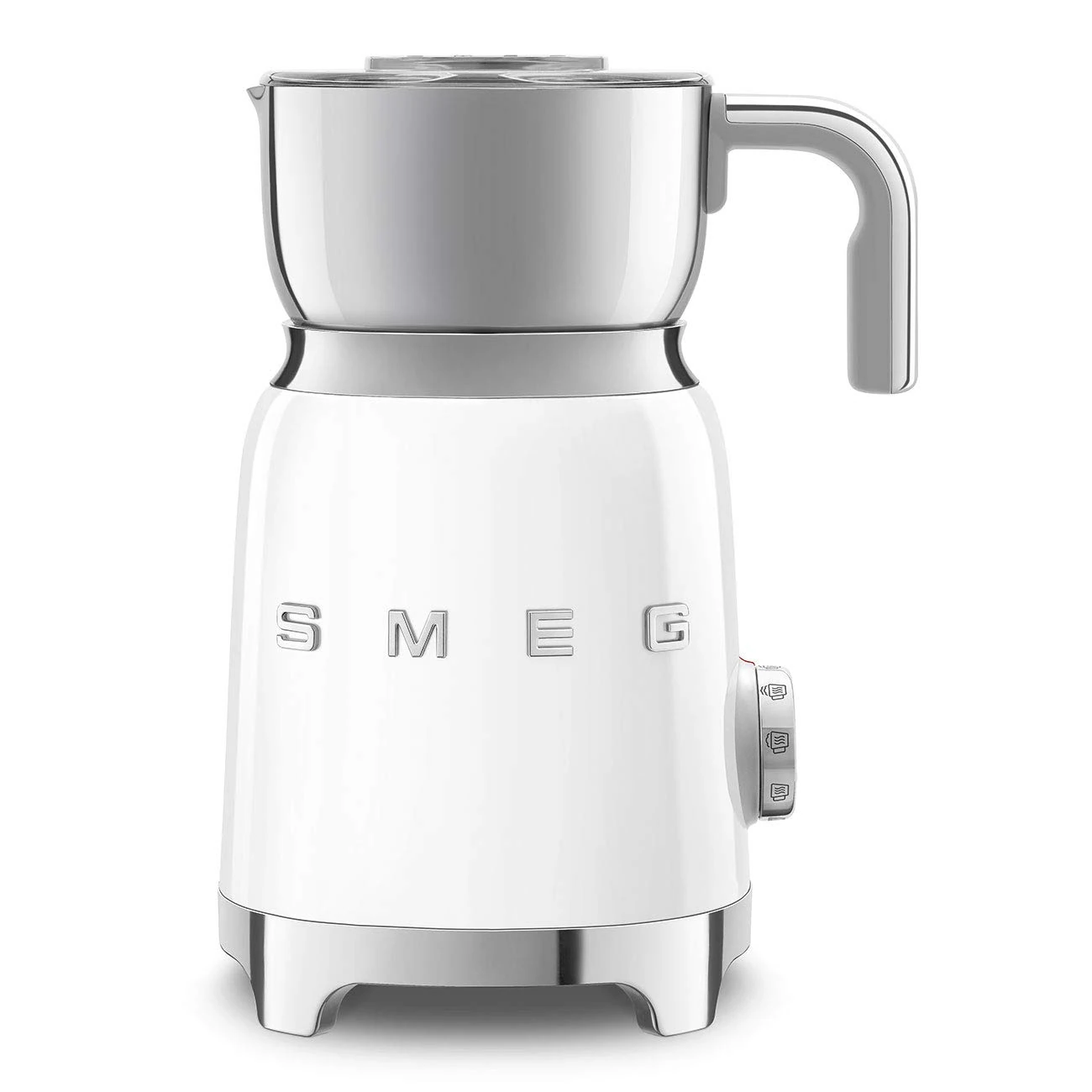 Smeg MFF11WHUK Induction Milk Frother with Tritan TM Renew, 500W, White