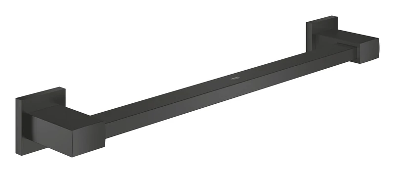 GROHE Start Cube Grip Bar – Bathroom Wall Mounted Bathtub or Shower Handle (Metal Material, Concealed Fastening, Including Screws and Dowels), Size 540 mm, Matt Black, 410952430