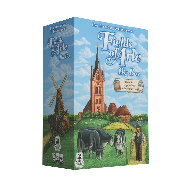 Cranio Creations - Fields Of Arle Big Box, The Autobiographic Game By Uwe Rosenberg For The First Time Complete With Expansion, Edition In Italian Language