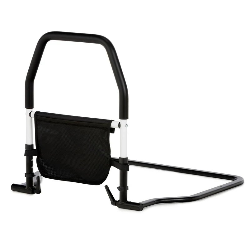 Geriafy – Folding Bed Assist Rail for Adults & Elderly | Adjustable Height & Angle Bed Support Rail | Sturdy Steel Frame | Storage Bag Included | 21.7–24.8 in | Easy Bed Access