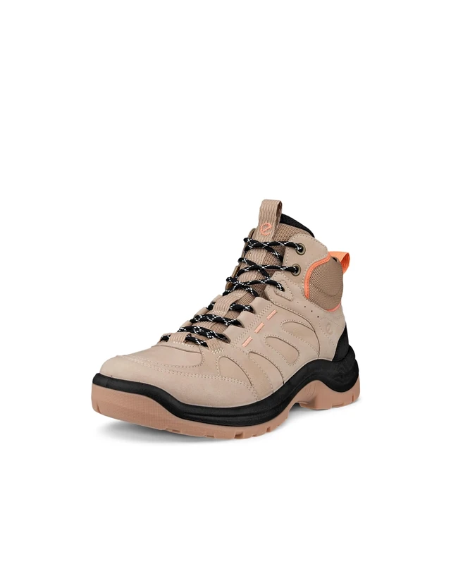 ECCO Women's Offroad Waterproof Mid Hiking Boot, Nude Oil Nubuck/Coral Nubuck, 3/3.5 UK
